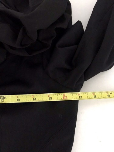 Blazer bebe plisado cuello abullonado cremallera cuello en V para mujer talla 6 negro mangas largas - Imagen 7 de 12