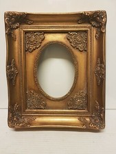 Cornice OVALE in legno foglia oro. per quadri, foto, stampe,poster ecc. italiane