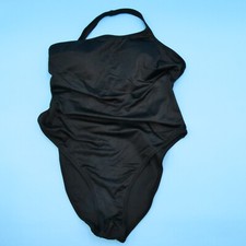 Victorias Secret Medium Black Single Shoulder Smooth Padded One Piece Swimsuit