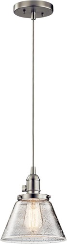 Kichler Avery Mini Anhänger 8" klares Samenglas 43851 NI Schirm neu im Karton - Bild 4 von 17