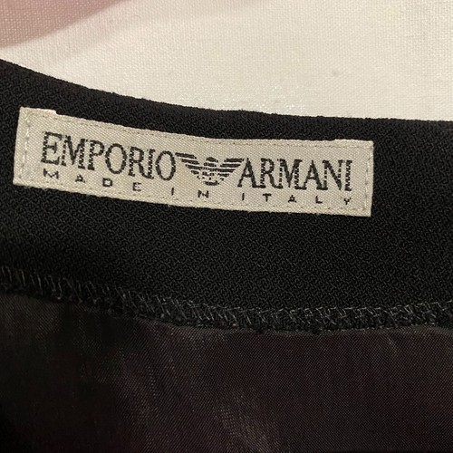 Vintage Emporio Armani Wool-Blend Black Dress - Picture 2 of 9