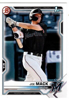 #ad #ad Joe Mack Miami Marlins 2021 Bowman Draft 1st Bowman $1.50