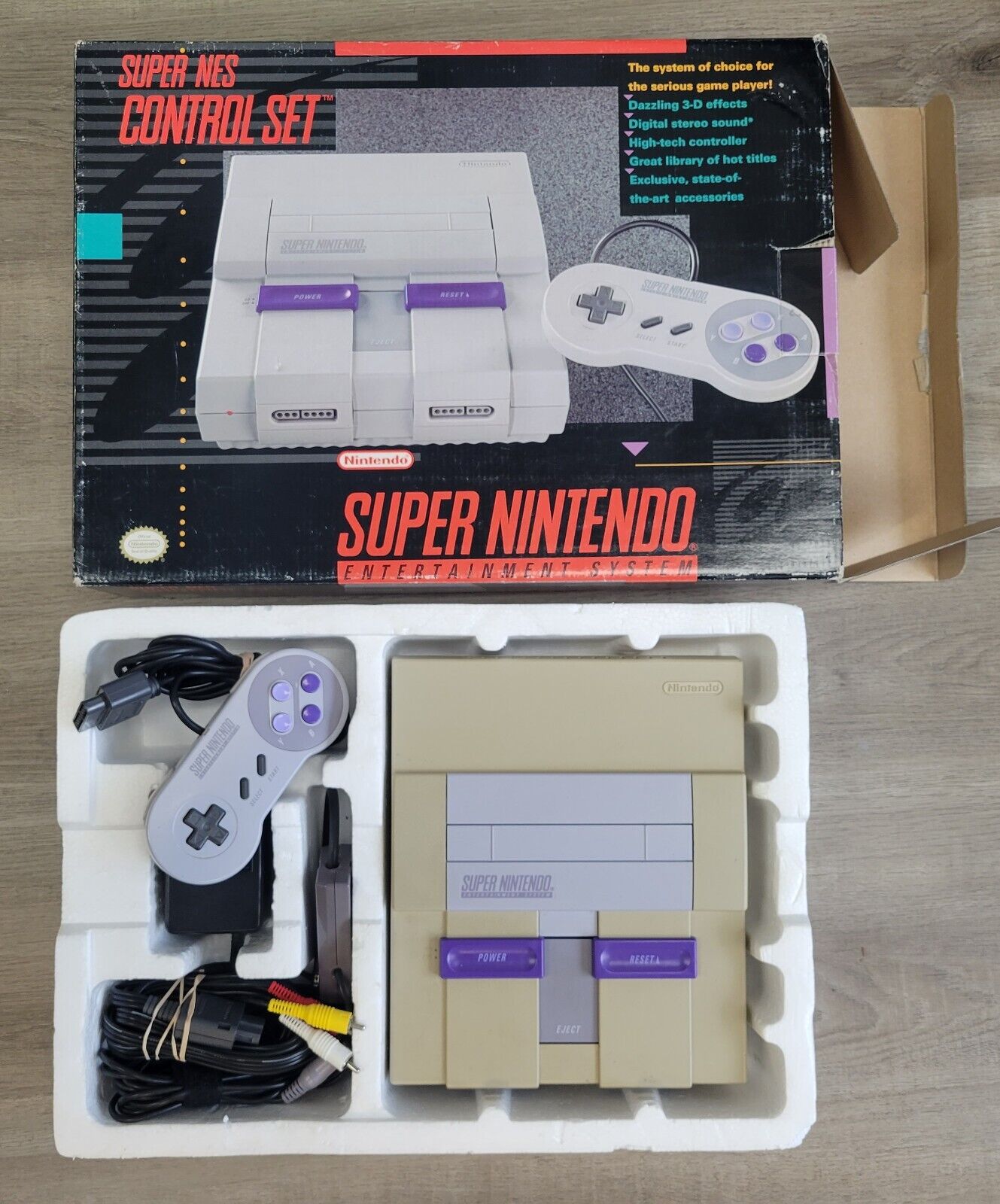 SUPER NINTENDO SNES - CONTROL SET CIB - 2 Controllers Super SUPER NINTENDO SNES - CONTROL SET CIB - 2 Controllers Super