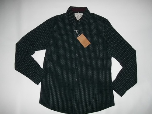 NATIVE CODE Navy Blue & Khaki BUTTON DOWN Long Sleeve SHIRT mens Size LARGE NEW  - Picture 1 of 4