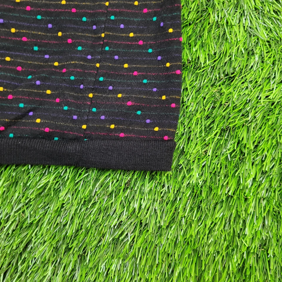 Camisa de vestir vintage años 90 Honors-Plus lunares para mujer M/L 25x29 negra acrílica Foto 4 de 4