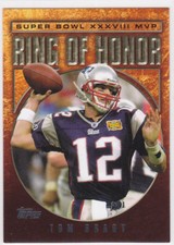 TOM BRADY New England Patriots SUPER BOWL INSERT Football Card RING OF HONOR SB!