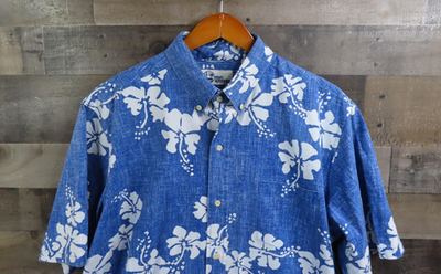 #ad Reyn Spooner Shirt Mens XL Blue Floral Hawaiian Short Sleeve Button Front Aloha $34.99