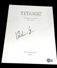 KATE WINSLET SIGNED AUTOGRAPH MOVIE SCRIPT TITANIC DICAPRIO BECKETT BAS COA D