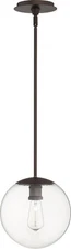 Quorum International 80-10 Bronze Single Light 10"W Mini Pendant