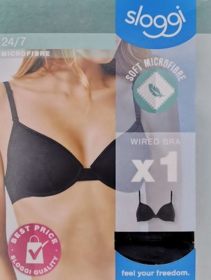 Sloggi 24/7 Microfibre H W Bügel-BH Schwarz 0004/04 Microfaser Triumph NEU 1A