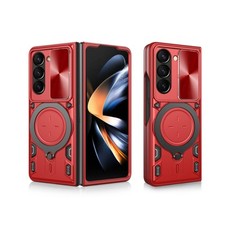 For Samsung Galaxy Z Fold7 6 5 Shockproof Case with Slide Camera Ring Stand