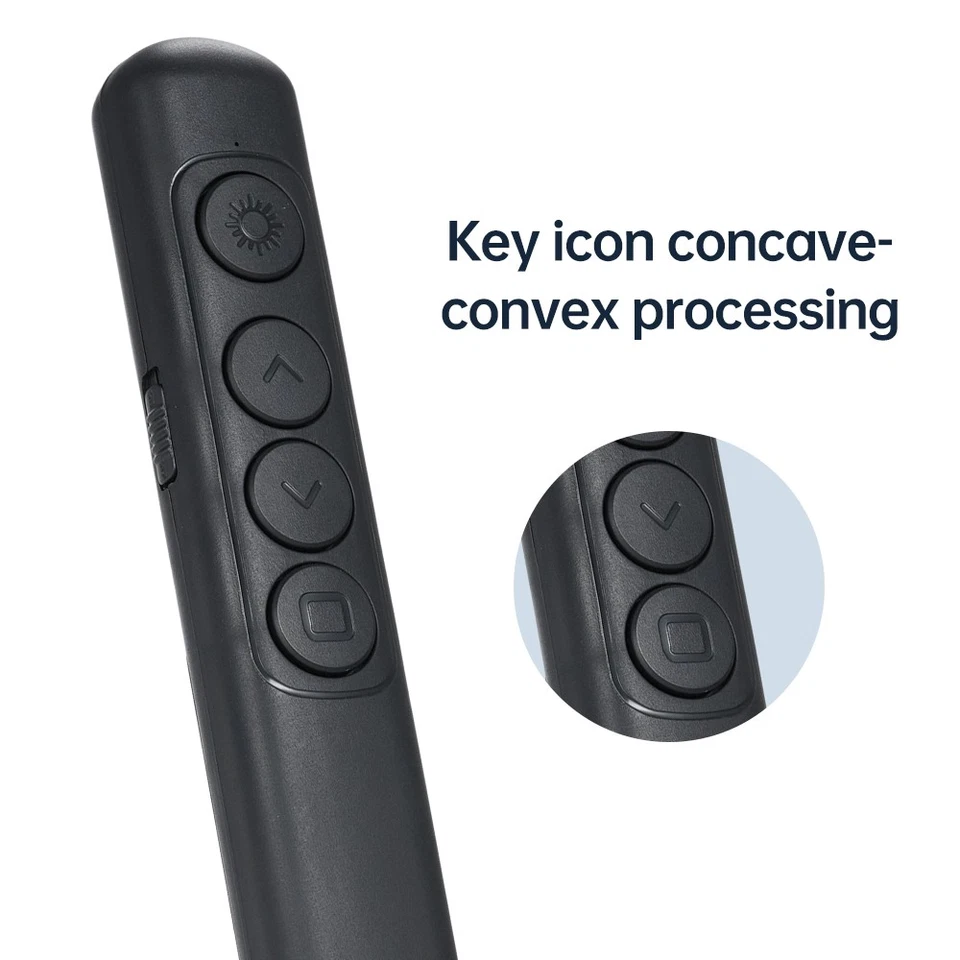 Schwarz 2 4G Wireless Präsentations Rot Licht Laserpointer Für PowerPoint 1M6G - Bild 3 von 4