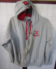 Stadium University of Utah Utes Utah Gray Hoodie Zip Front Youth Sweatshirt XL