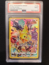 Carta Pokémon PSA PIKACHU 160/159 RARO HOLO ILLUSTRATION SET ZENIT REGALE BGS Ex