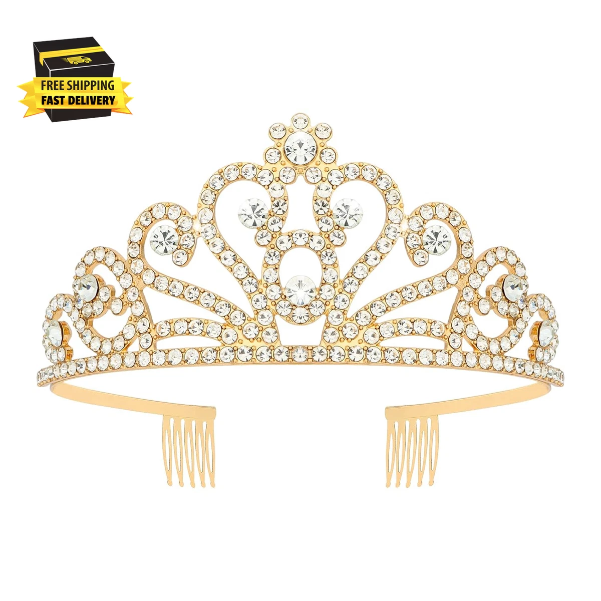 Mini Corona De Princesa Dorada, Tiara, Pastel, Cupcake, Conjunto Para Baby Shower Cumpleanos Decoraciones Para Fiesta De Princesa