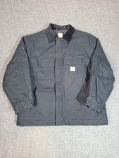Carhartt C003 Duck Chore Coat Jacket Black 3XL Quilt Lined Workwear Sleeve Logo