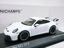 Minichamps 1/43 Porsche 992 911 GT3 White w/ Black Wheels 2020 - European Market