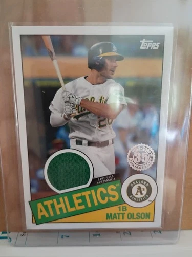 2020 Topps 1985 35th Anniversary Matt Olson Game Used Jersey Relic #84R-MO A\`s