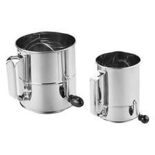 Setaccio per Farina 8 Tazze Setaccio da Forno in Acciaio Inox con Filo Rotante D