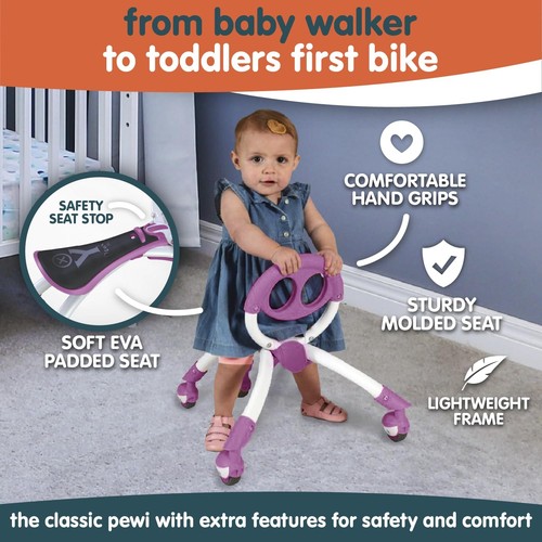 Pewi Elite Bike Walking Ride On Toy, Purple (YPIW5) - Picture 2 of 5