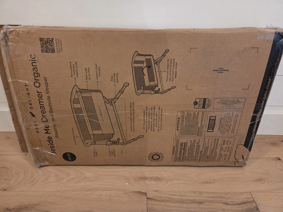 Cuna Baby Delight Beside Me Dreamer rosa orgánica Foto 2 de 3