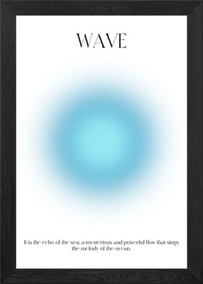 Gerahmtes Wandbild Abstrakte Welle Aura Poster Leinwanddruck Bild