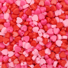 600 Valentine'S Day Mix Acrylic Heart Beads in Red and Pinks Assorted Colors 8Mm