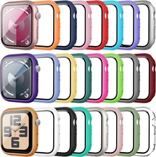 24 Pack Case for Apple Watch Series 9/8/7 45mm with Tempered Glass Screen Protec