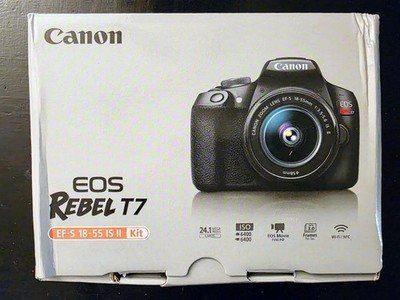 Canon EOS Rebel T7 DSLR Camera 24.1MP + 18-55mm Lens WiFi Full HD NEW SEALED