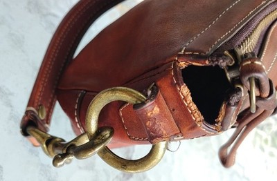 Coach SMALL 10326 Vintage Cognac 65th Anniversary Legacy Leigh