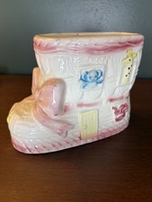 Vintage Rubens Pink Baby Ceramic Planter Made In Japan