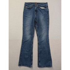 Bongo Womens Jeans Size 11 Flare Leg Medium Wash 100 Cotton Blue