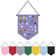 Wall Hanging Brooch Organizer Storage Board Colorful Enamel Pin Badge Canvas ...