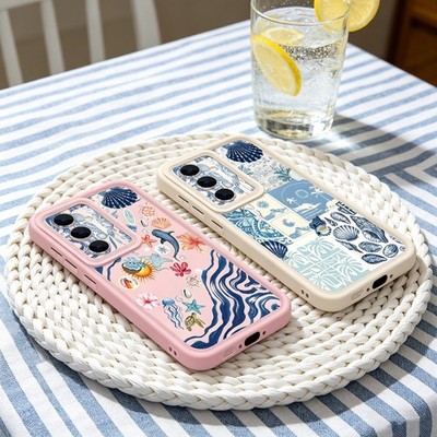 Für Samsung S26 Ultra S25 S24+ A57 A17 A16 A56 Case Tropisch Strand Meer Hülle