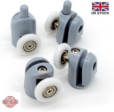 4pcsTwin Shower Screen Door ROLLERS/Runners/Wheels Top & Bottom 25mm Replacement