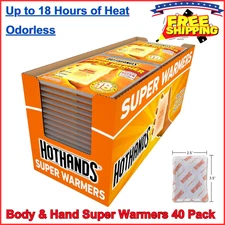 HotHands Body & Hand Super Warmers - Long Lasting Safe Natural Odorless Air 40CT