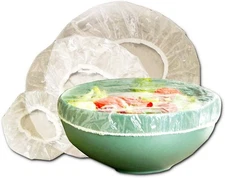 VCCGY Set of 24 Reusable Elastic Bowl, Dish & Plate Covers - 3 Sizes Clear 