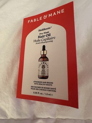 Fable & Mane Pre-Wash Hair Oil Trial -  1.5 ml - New 