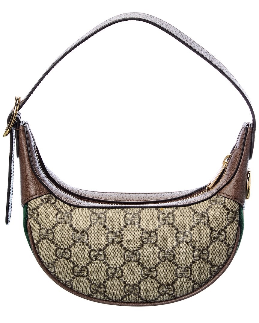 Gucci Ophidia Mini Gg Supreme Canvas & Leather Shoulder Bag