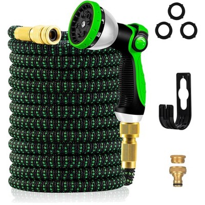 Garten Schlauch flexible 15m Wasserschlauch mit Düse Wasserschlauch