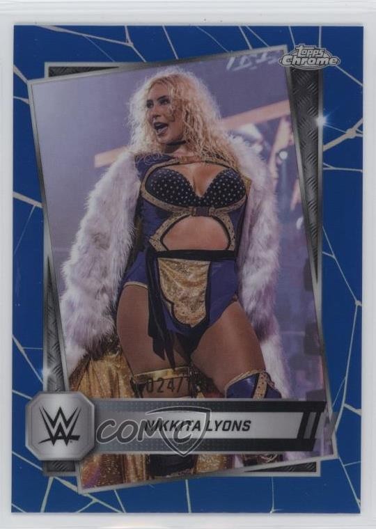 2025 Topps Chrome WWE Blue Refractor /150 Nikkita Lyons #171 1k0w