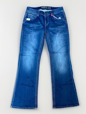 Jeans von Purple Lily Damen Style 57 Iris A310X Jogdenim Bootcut blau Größe 44
