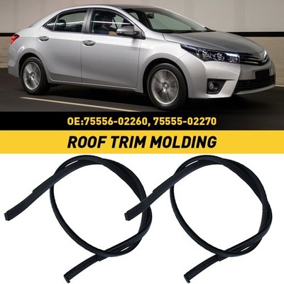 Black Roof Molding Trim Kit Fit Toyota for 2014 2015 2016 2017 Corolla Sedan X