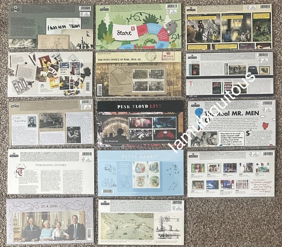 Royal Mail Presentation Packs 2016 Year Collection Mini Sheets 14 Packs Sets. - Image 4 of 4