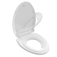 Potty Training Seat Built-in Toilet Seat, Elongated Toilet Seat 18.5inch with...