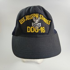 USS Joseph Strauss DDG-16 Hat Baseball Cap Mesh Snapback Vintage Made in USA