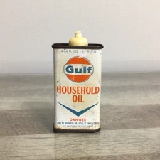 Vintage Gulf Household Oil Tin Gulf Gas Oil Empty