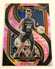 Saniya Rivers 2025 Select WNBA Premier Pink Camo Prizm RC Card /175