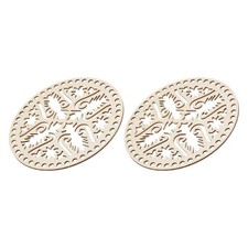 2 Pack Wooden Crochet Bag Bottom 15cm Round Basket Base For Weaving Knitting