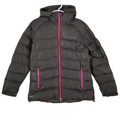 Helly Hansen Mountain Professional Down Puffer Jacket Brown Pink Women XL Pertex